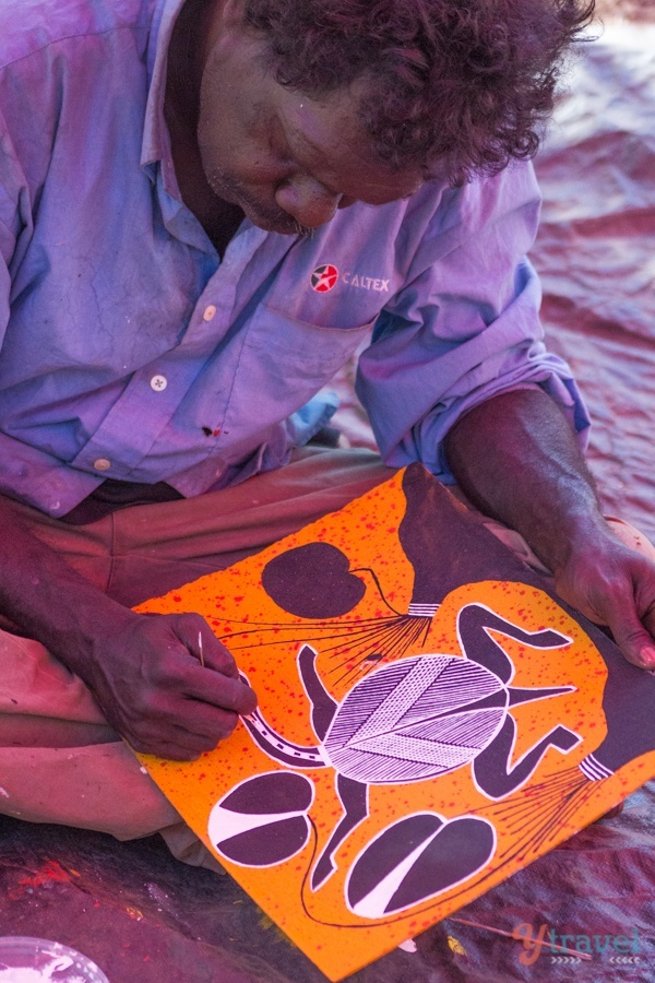Aboriginal Artist - Kakadu National Park, Northern Territory, Australia