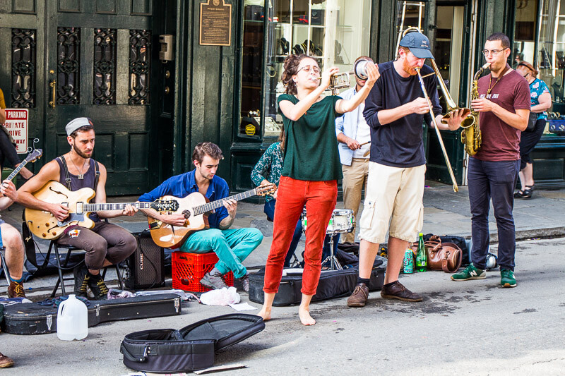 Buskers on Royal Street in the French Quarter