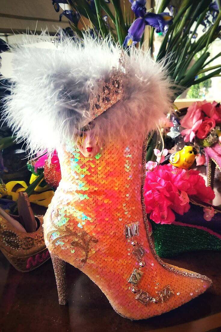 Check out these boots worn at Mardi Gras New Orleans