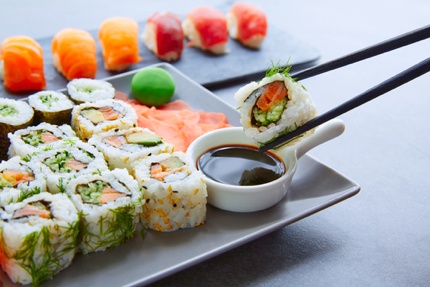 California roll and sushi maki