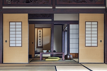 A traditional Japanese tea room